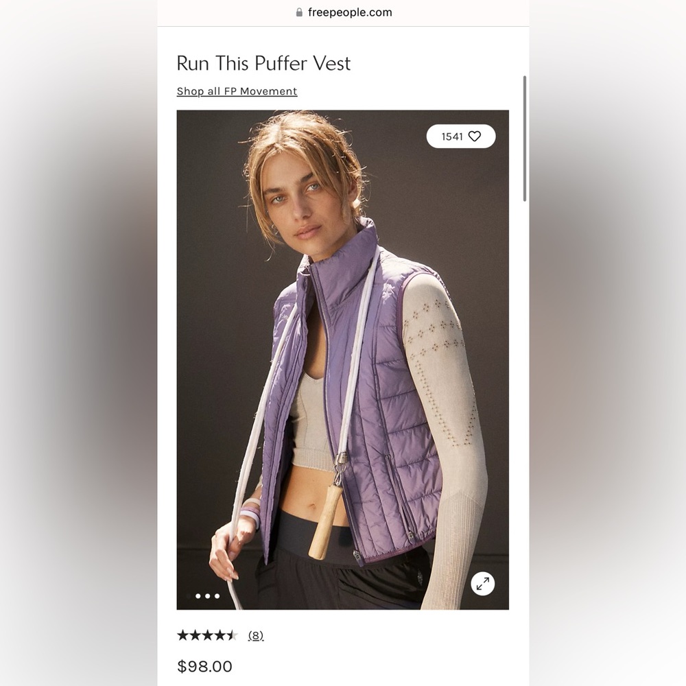 Run this puffer vest free people